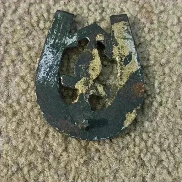 Vintage Cast Iron Horseshoe With anchor - Picture 3 of 4